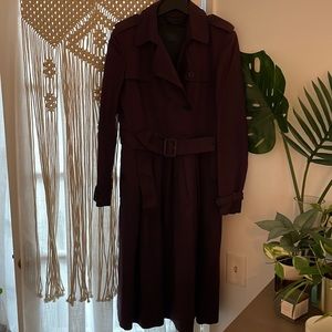 Burberry Prorsum linen coat in deep purple color